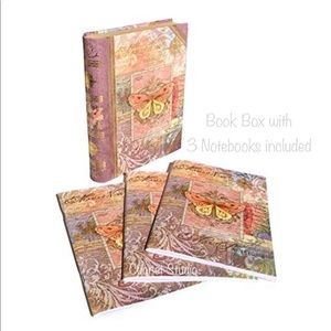 Pooch & Sweetheart Butterfly Map Notebook Journals in Book Box 76980